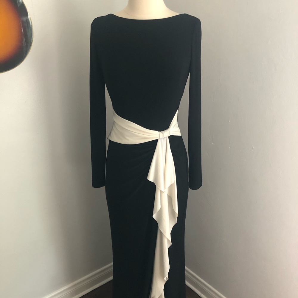 Ralph Lauren Black Long Sleeve Gown